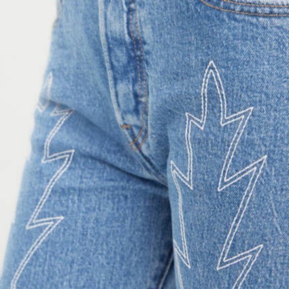 Levi's 501 High Rise Skinny Embroidered Jeans 27 - Picture 2 of 13